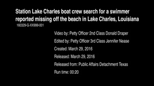 Coast Guard, Calcasieu Parish Sheriff searching for missing swimmer in Lake Charles, Louisiana