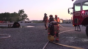 1SOCES Firefighters training at dusk