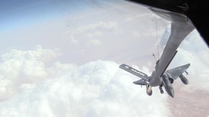 U.S. Air Force KC-135 refuels French Mirage 2000D over Iraq