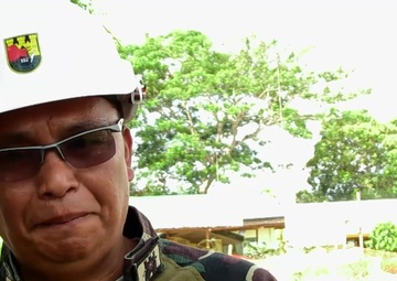 Balikatan 2016 Interview with Philippine Officer Capt Larry Camacam at Matangharon Elementary School