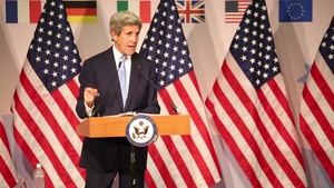 Kerry gives speech at G7 Foreign Minister's Meeting B-Roll