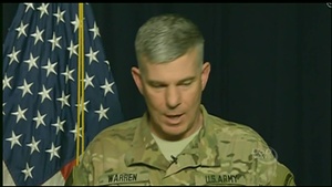 Inherent Resolve Spokesman Briefs Reporters