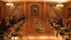 Carter and Saudi Defense Minister Hold Meeting