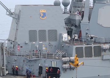 MSC's USNS Charles Drew Conducts Trilateral Replenishment-at-Sea