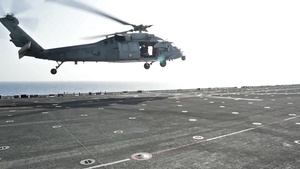 MH-60S Knight Hawk Takes off From USS Boxer (LHD 4)