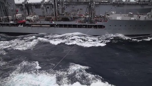 USNS Big Horn Replenishes USS Whidbey Island and USS WASP