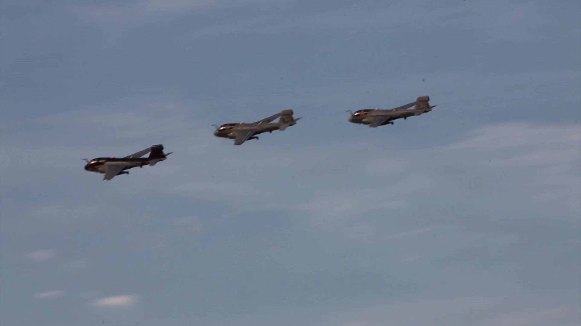 Marine Tactical Electronic Warfare Training Squadron 1 deactivates during the 2016 Marine Corps Air Station Cherry Point Air Show, April 29, 2016. To date, VMAQT-1 has trained Prowler pilots, electronic countermeasure officers and maintainers, readying the men and women it trains to join the remaining squadrons as they continue to conduct missions in support of joint and strategic objectives. After VMAQT-1 deactivates, one of the remaining three Prowler squadrons will decommission each year until completion at the end of fiscal year 2019.<br />Music credited to Silent Partner&#39;s &quot;March to Victory&quot; and &quot;Higher.