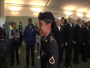 Washington-based service members hold Honor Flight at SEA-Tac Airport