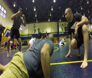 B-roll of MCAS Iwakuni hosting a mixed martial arts clinic