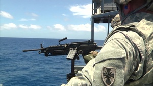 Army mariners conducts weapons training at sea