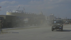 20160518 Brilliant Jump 16 Spanish unit (BRILET) offloads their vehicles from a cargo ship in Szczecin Poland