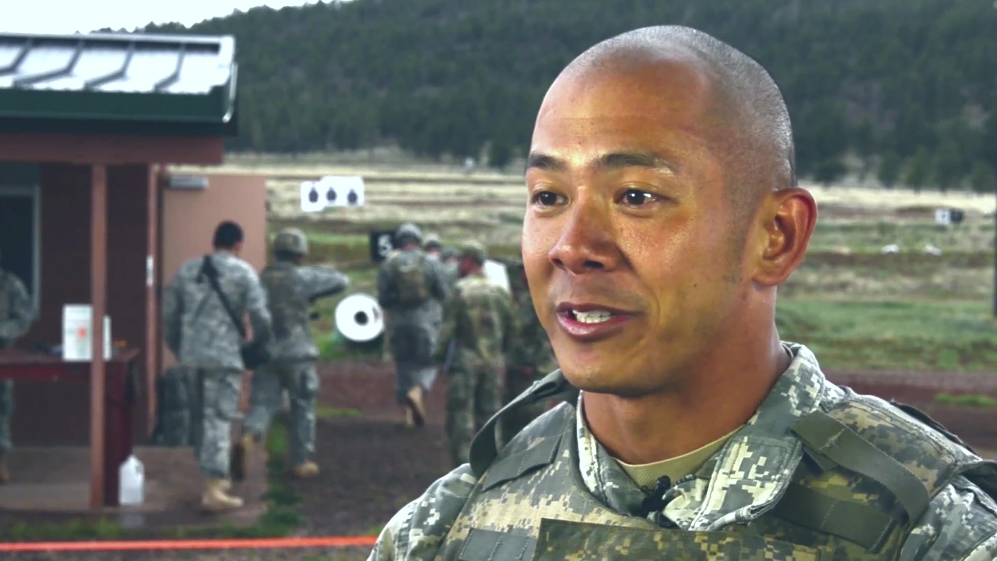 Guam interviews: Staff Sgt. Gary Santos and Spc. Sydney Talledo.