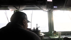 CDR Doug Pegher, commanding officer of USS Stethem (DDG 63), talks interoperability.