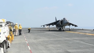AV-8B Harrier II takes off from USS Boxer (LHD 4)