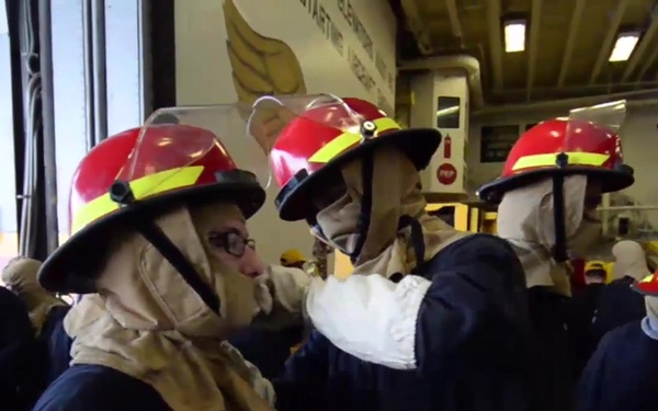 USS Boxer (LHD 4) Damage Control Drill