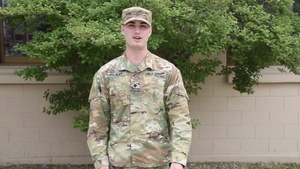 Spc. Brad Vincent sends a shoutout to the SF Giants