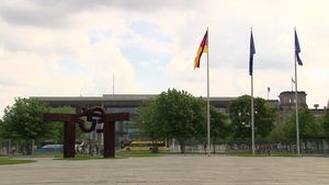 NATO Secretary General in Berlin with Chancellor Angela Merkel