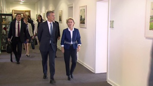 NATO Secretary General in Berlin with Minister of Defence, Mrs. Ursula von der Leyen