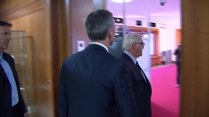 NATO Secretary General in Berlin with Minister of Foreign Affairs, Mr. Frank-Walter Steinmeier