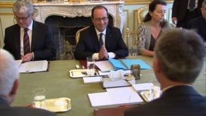NATO Secretary General Visits France: Table Sitdown B-Roll