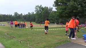 Soldiers have a Field Day with Elementary School Students