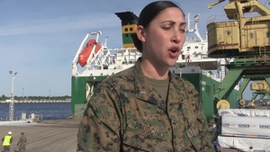 U.S. Marines transport equipment through Latvia