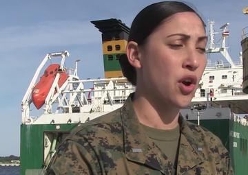 U.S. Marines transport equipment through Latvia