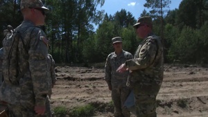 Illinois National Guard Adjutant General Visits Troops in Poland (B-Roll)