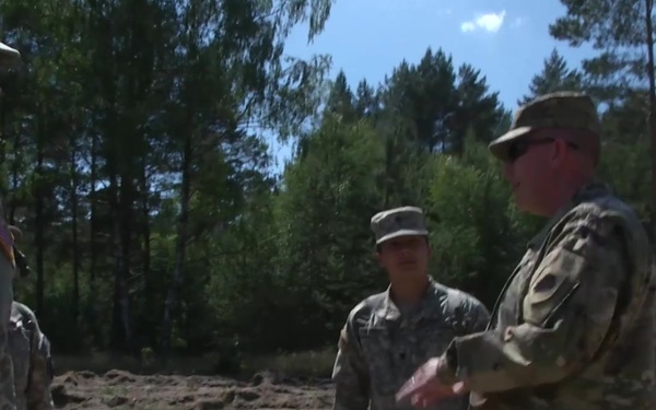Illinois National Guard Adjutant General Visits Troops in Poland (B-Roll)