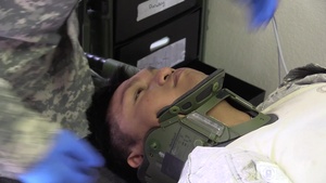 Hawaii Army National Guard soldiers take part in a mass casualty exercise during XCTC at Camp Roberts, California B-ROLL PKG