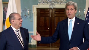 Secretary of State John Kerry Meets His Excellency Ioannis Kasoulides, Minister of Foreign Affairs of Cyprus