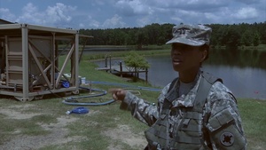1387th Quartermaster Company conducts water purification exercise.