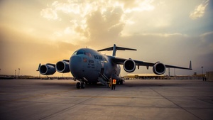 C-17 Time Lapse at Bagram Airfield