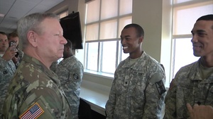 General Grass meets Mississippi and Kansas Guard Troops at Fort Hood, Texas.