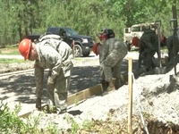 Engineers Prep Concrete Pads