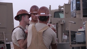 557th Expeditionary Red Horse Squadron drills water well in Iraq