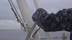 Morning Colors Aboard CVN 78