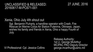 Xenia, Ohio July 4th shout out