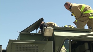 Firefighters Conduct Structure Fire Training