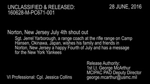 Norton, New Jersey July 4th shout out