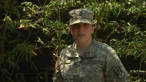 PFC Hailey Bynum sends her father a shout out