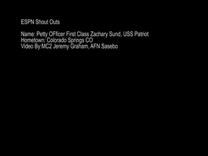 ESPN Sportscenter 4th of July Greetings- Zachary Sund -USS Patriot