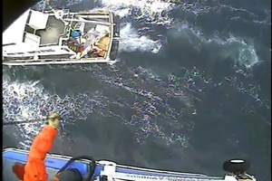 Coast Guard Rescues Man from Sinking Boat Near Big Sur, Ca.