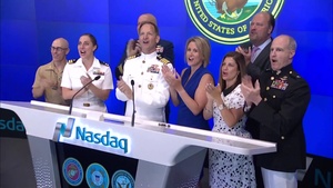 United States Navy, Marines Corps and Coast Guard Ring the NASDAQ Stock Market Opening Bell