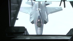 First F-35A Trans-Atlantic Aerial Refueling en route to the UK