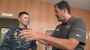 Denver Broncos Coach Visits Yokosuka