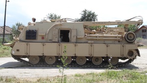Vehicles arrive at Railhead for Saber Guardian 16