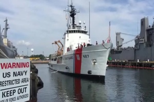 Coast Guard Cutter Vigorous returns home from 55-day patrol B-ROLL