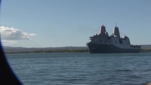 USS San Diego departs Joint Base Pearl Harbor-Hickam