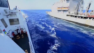 Coast Guard Cutter Stratton fuels at sea during RIMPAC